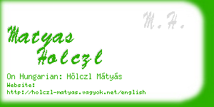 matyas holczl business card